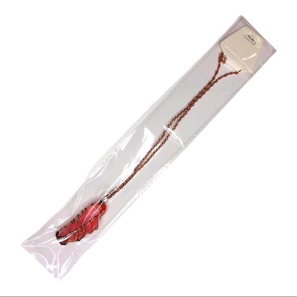 Tree of Life Wire-Wrapped Quartz Crystal Necklace, Rose Pink - Picture 7 of 10